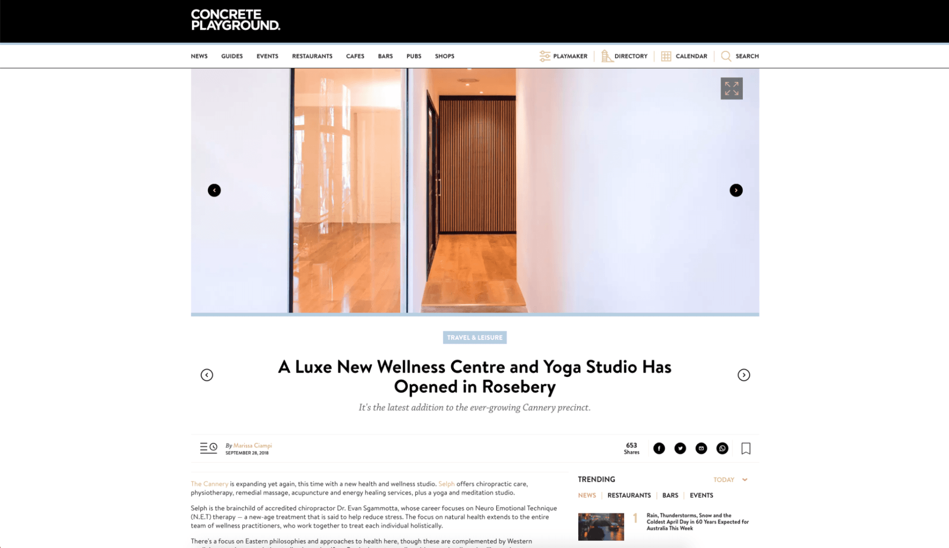 Concrete Playground - A luxe new wellness centre and yoga studio has opened in Rosebery - Selph Health Studios