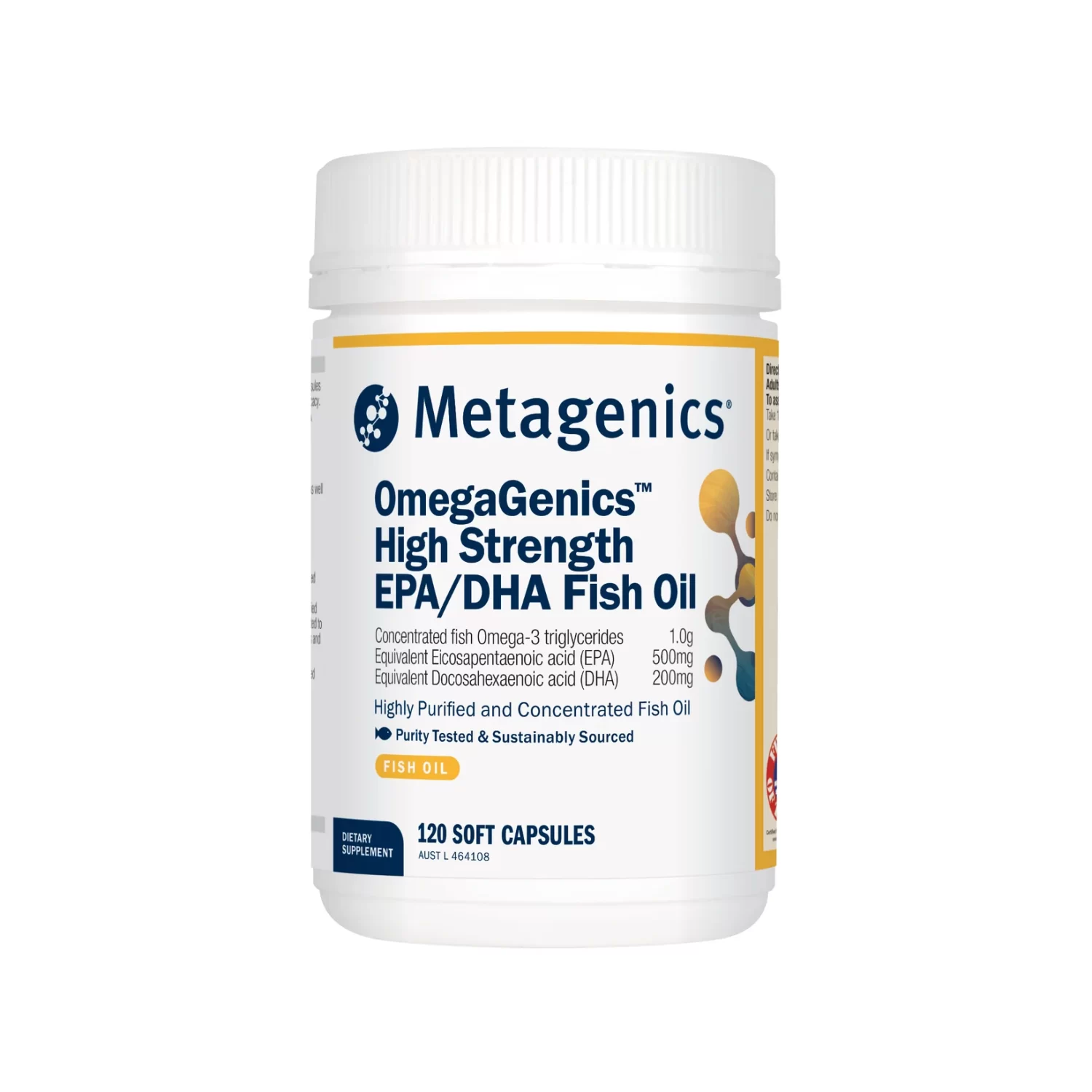 OmegaGenics High Strength EPA/DHA Fish Oil 120 Soft Capsules